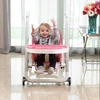 IVOLIA white frame pink cartoon feeding playingUnique design super soft comfortable baby seat booster