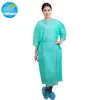 SMS yellow waterproof cheap isolation gown with knitted cuff for Middle East market