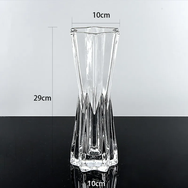 Unique Clear Glass Flower Vase,Small And Elegant Oval Bud Vase