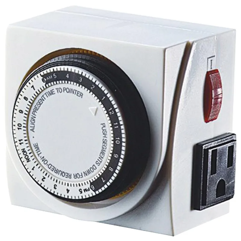 Cheap 24 Hours Mechanical Timer With Switch & Two Side Outlets - Buy 24 ...