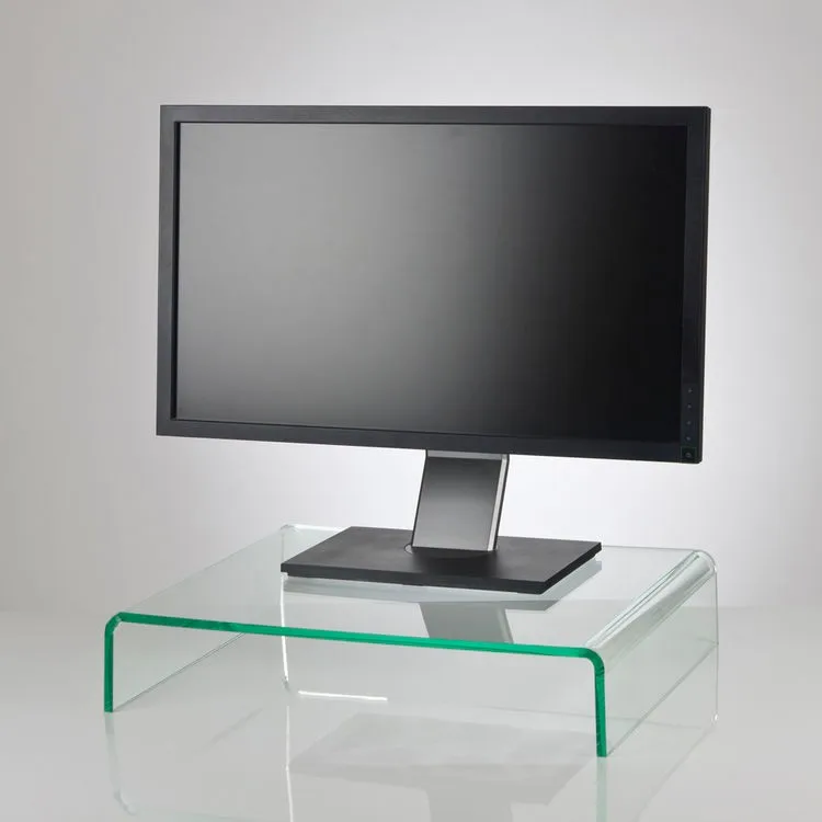 Claro De Acrílico Negro Tv O Monitor Puente Ordenador Pantalla Vertical