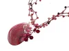 handmade knotted big large stone necklace jewelry