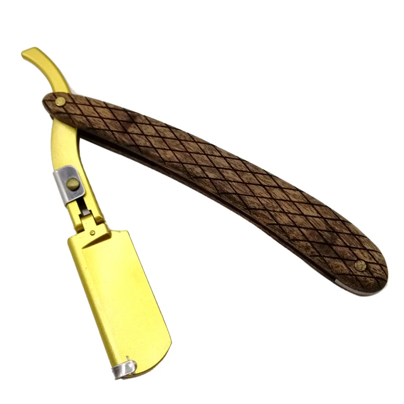 2019 热销理发剃刀刀片美发刀片,木柄剃须理发剃刀