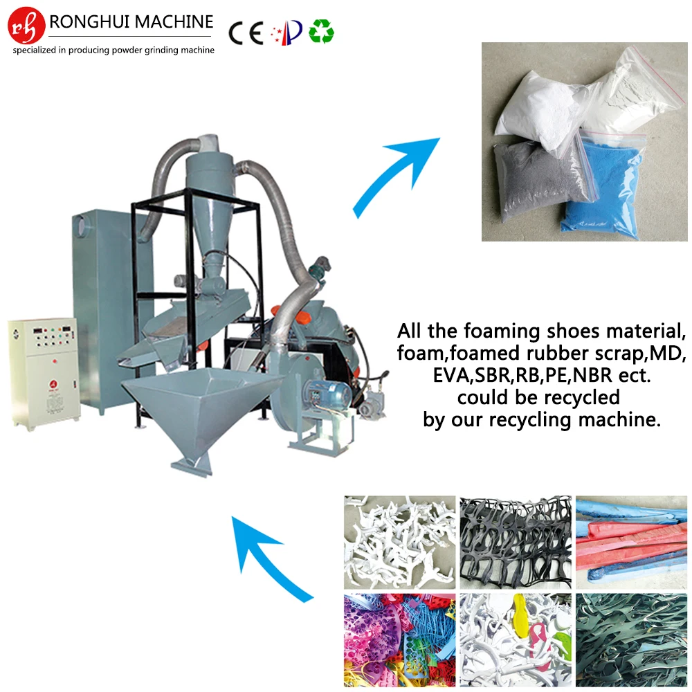 Rubber grinding machine for tire recycling Best Price Scrap Rubber Granulator Fiber Separate Machine