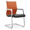 office executive leather chair pp arm rest waiting room orange back office chair