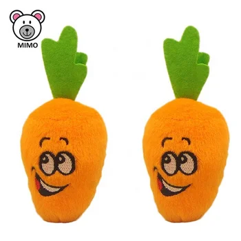 plush carrot dog toy