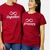 Special matching t shirts for couples love t shirt short sleeve design in summer