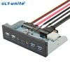ULT-unite Custom 5.25 Inch USB-C USB 3.0 2.0 HD Audio Port Front Panel for Computer Case Front Bay