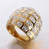 New arrival diamond stone jewelry ring titanium steel ring for men YSS360