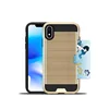 Factory Price Wire Drawing with card bag mobile phone cover for iphone Xs Max