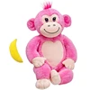 Cute yellow monkey with banana custom monkey plush toys