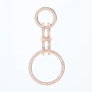 SP00063 Kenturay Jewelry Supplies Sterling Silver Circle Necklace Large Pendants For Jewelry Making