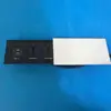Half sliding cover power socket with 2 universal power socket +2 USB charger / Silver and black sliding power table top socket