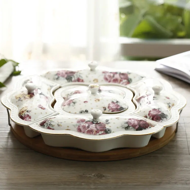 Turkish Tableware Royal Luxury Snack Dry Fruit Used Ceramic 5