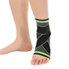 Sports Safety Neoprene Embossed Ankle Brace Support Stabilizer Protector Wrap Sleeve with Straps Compression