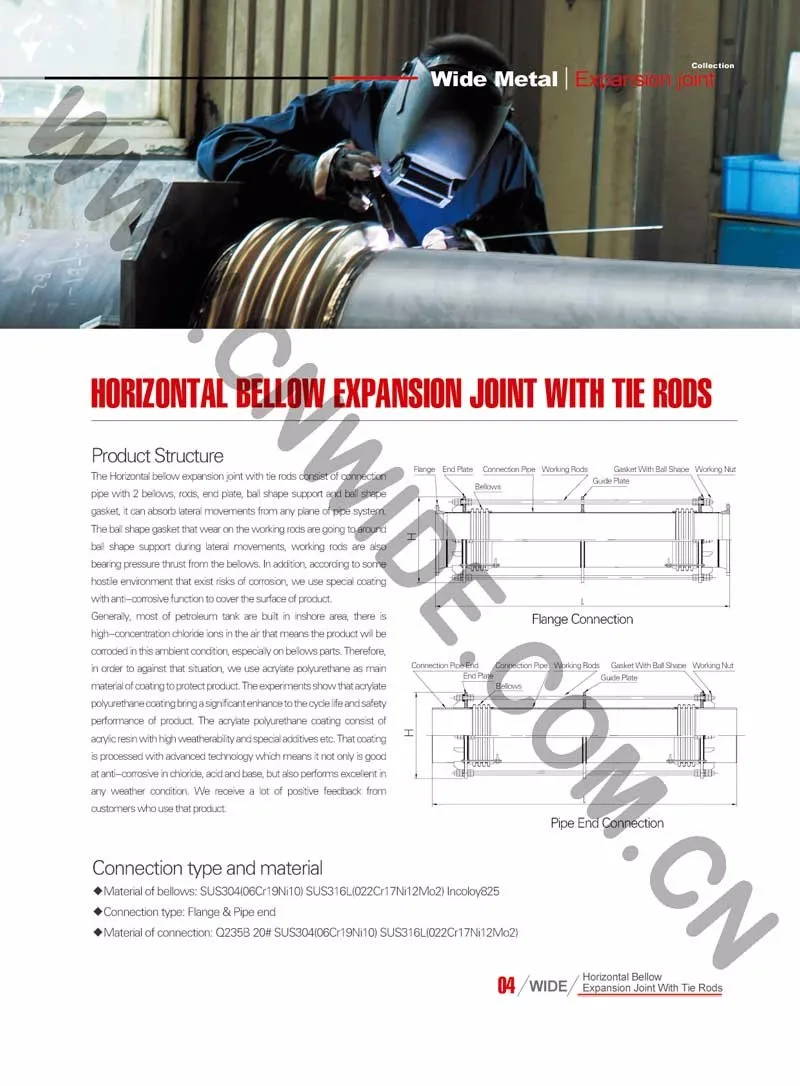 Dn1200 Lateral Type Tie Rod Bellows Expansion Joint Buy Bellows