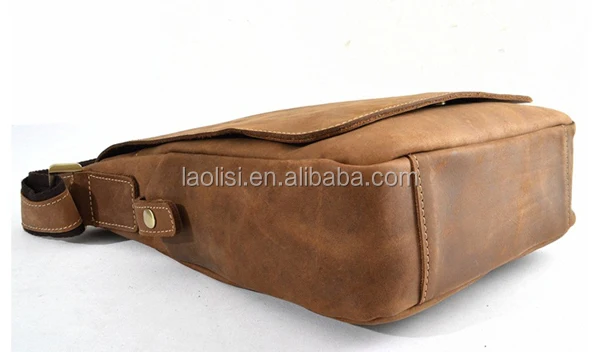 men's vegan leather messenger bag