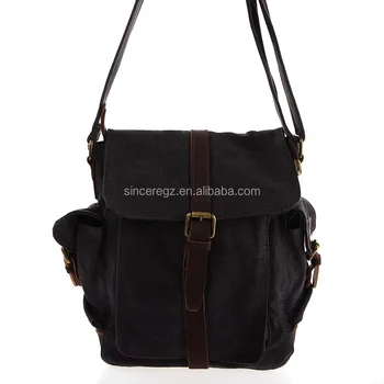 College Student Supreme Simple Fashion Military Long Stripe Sling Canvas Laptop Messenger Mens Shoulder Bag
