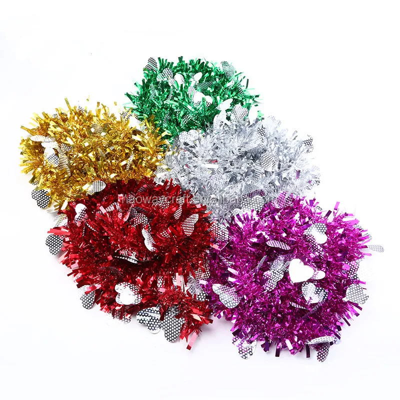 Cheap Colorful Christmas Tinsel Garland Tree Decorations Wedding