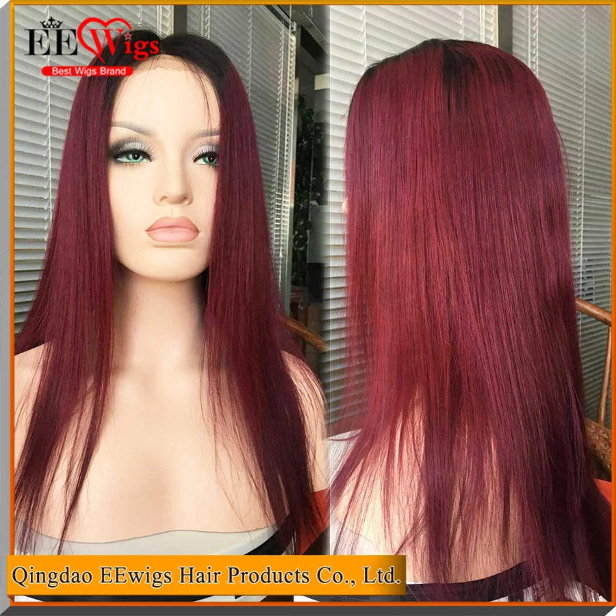 Cheap Silky Straight Red Human Hair Wig Lace Front Wig Buy Red