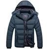 Stock lot Gothic Mens Double-Breasted Coats Wax Coated Punk Type Cotton-padded Coat Jacket