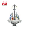 Large Indoor christmas snowman Blinking LED gift, Snowing Christmas Snowman Family with umbrella base with LED lights and tree