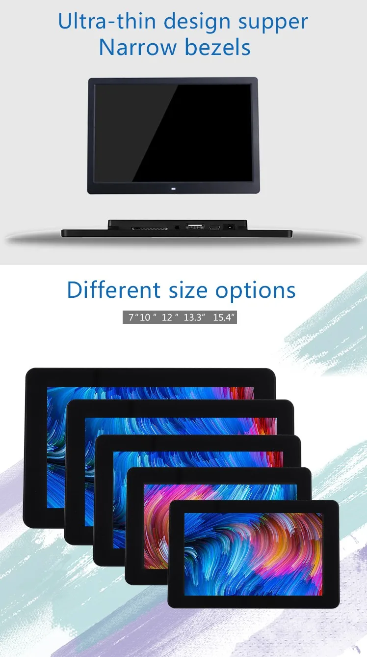 Hot Lcd Screen White Color 7" Inch Size Digital Photo Frame With Vesa