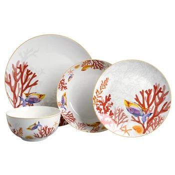Customized Design Microwave Dishwasher Safe 24pcs Fine Porcelain Dishwasher Safe 24pcs Fine Porcelain