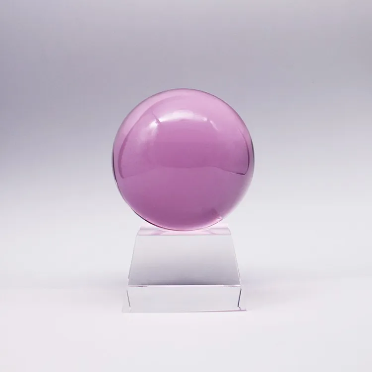 Wholesale Customized All Sizes Pink Crystal Sphere For Home Or Wedding