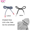 Custom 9mm Width Flat Hoodie Shoelace Rope With Silicone Soft Tips