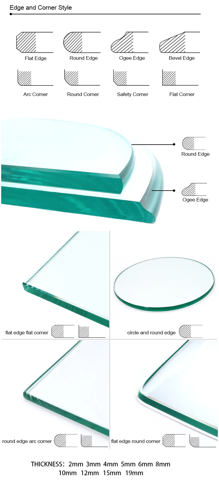 En12150 Custom Thickness Polished Strong Edges Plate Tempered Glass ...