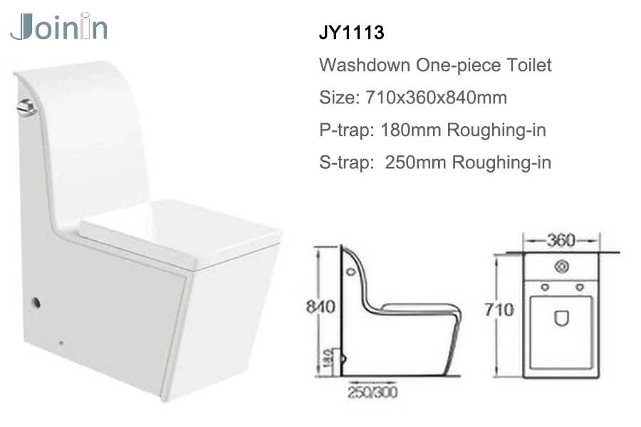 JOININ chaozhou Bathroom equipment ceramic squat toilet washdown one Piece Toilet JY1113