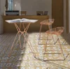 Hot sale golden steel wire bar table, metal arrow wire table