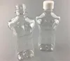 Clear Empty Unique Sexy Man or Woman Body shaped PET plastic tablets, capsules, Vitamin, and other medicine packaging bottles