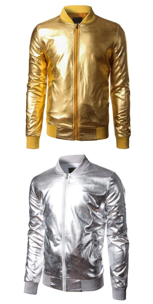 shiny baseball jacket