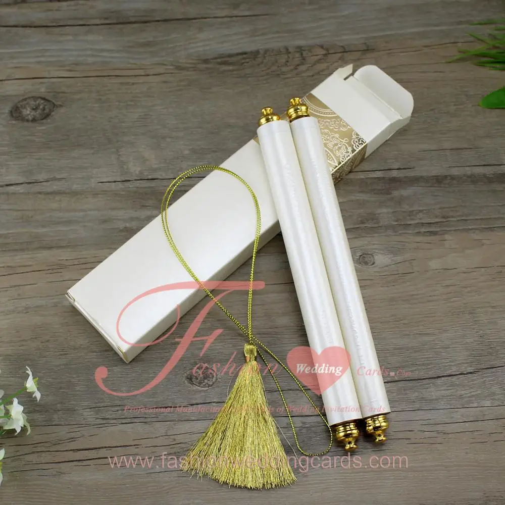 Customized Chinese Luxury Paper Scroll Wedding Invitations Cards On Alibaba