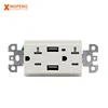 White color 6 pin socket with 2 usb 20a electiral plug Duplex Receptacle
