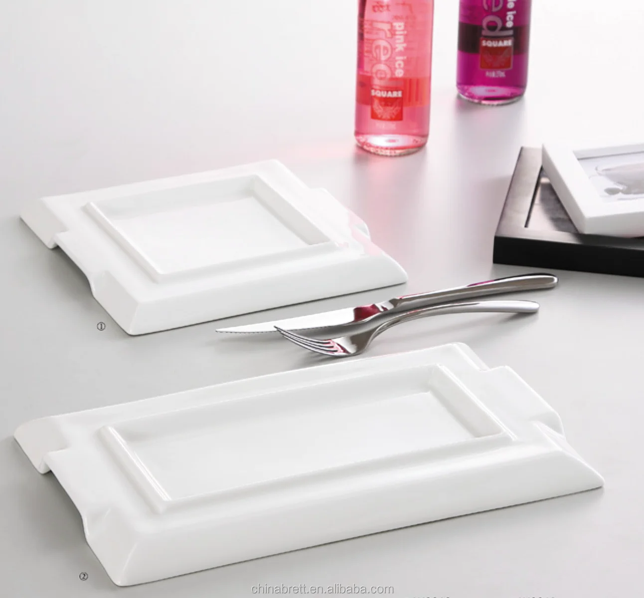 Bulk White Square Oval Rectangle Wholesale Catering Dinner Plates