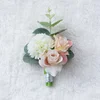 Wholesale wedding decoration artificial rose brooches silk fabric flower brooch