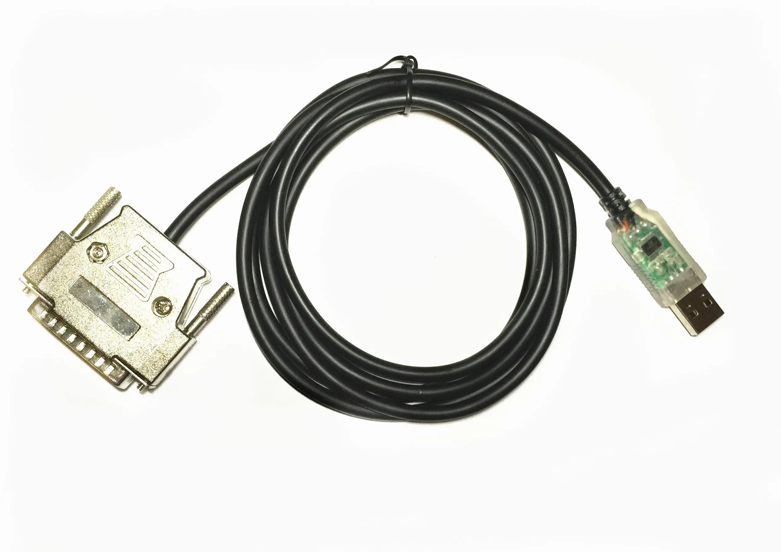 EZSync FTDI Chip Usb to RS232 Serial Adapter Cable, CNC Controls Programming Cable, 25 Pin DB25 Male Connector, 1.5m, FTDI UC-232R US-232R Compatible, EZsync014