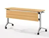 Metal aluminium office hdpe study wooden student training tray folding table with wheel