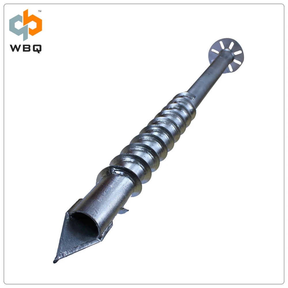 N76 Galv. Ground Screw Piles For Solar Panel Mounting Aluminum Rail