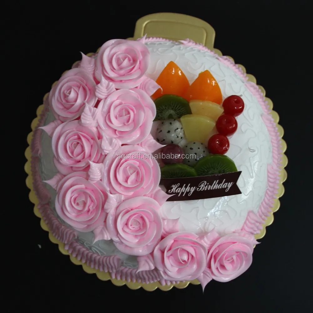 2015 Realistic Fantastic Plastic Birthday Cake Model For Party