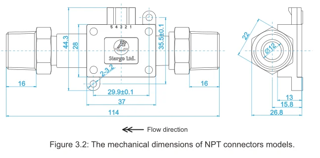 FS1015CL MEMS Thermal Mass Flow Sensor for medical
