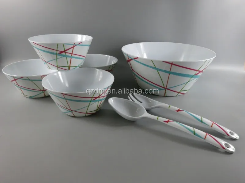 Western style 7 Pcs Melamine Salad Bowl set