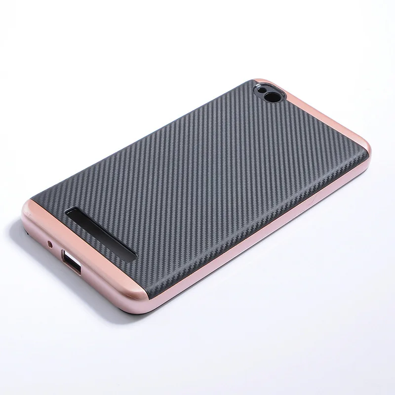 2017 New Arrival hybrid Carbon Fiber Case Cover for Redmi note 4X TPU+PC case for Redmi note 4X