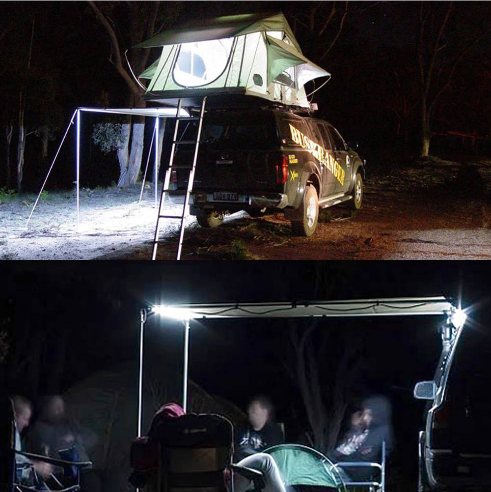 Outdoor Lamp 4x 12v Led Camping Strip Light Kit 5050 Bar Rv Caravan