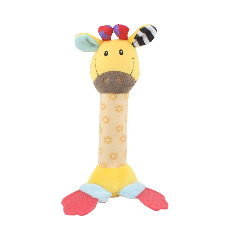 Dolery Animals Soft Plush Toys Sparrow Squeaker Sound Rattle Tube Baby ...