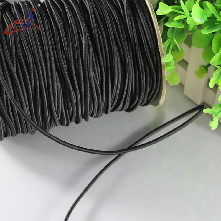 High Temperature Resistant Elastic Braid Bungee Cords 2mm For Cloth ...