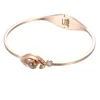 Yiwu Aceon Stainless Steel IPG Plated Rose Gold Magnifying 100 Languages I Love You Bangle